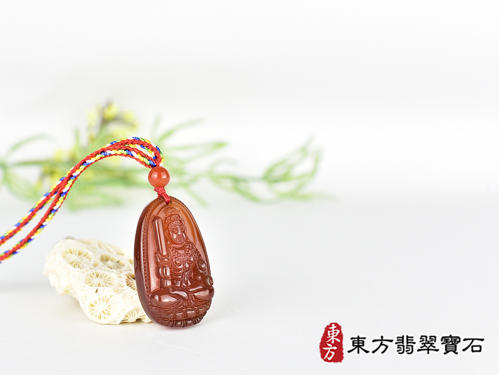 紅瑪瑙不動明王項鍊玉珮(不動明王:不動明王牌紅瑪瑙不動明王玉珮、紅瑪瑙不動明王玉墜)不動明王,FD849。客製化訂做各種紅瑪瑙不動明王吊墜玉珮項鍊。★附東方翡翠寶石保證卡 4.jpg