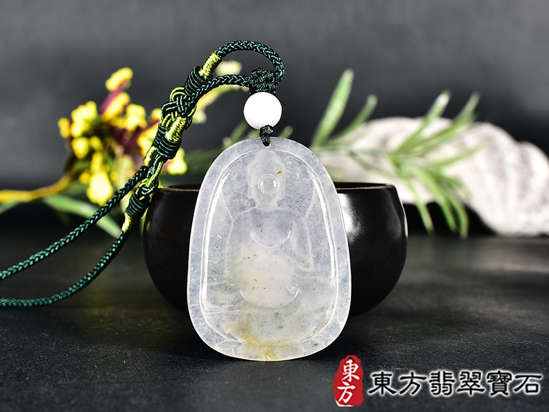 翡翠大日如來項鍊玉珮(大日如來:大日如來牌A貨翡翠大日如來玉珮、緬甸玉大日如來玉墜)。淡綠色糯種大日如來,FD854。客製化訂做各種翡翠大日如來吊墜玉珮項鍊。★附A貨翡翠雙證書 3.jpg