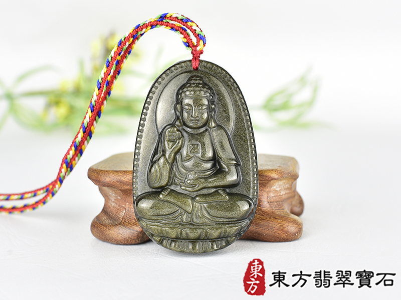 金曜石阿彌陀佛項鍊玉珮(阿彌陀佛:阿彌陀佛牌金曜石阿彌陀佛玉珮、金曜石阿彌陀佛玉墜)。金曜石阿彌陀佛,FD797。客製化訂做各種金曜石阿彌陀佛吊墜玉珮項鍊。★附東方翡翠寶石保證卡 0.jpg