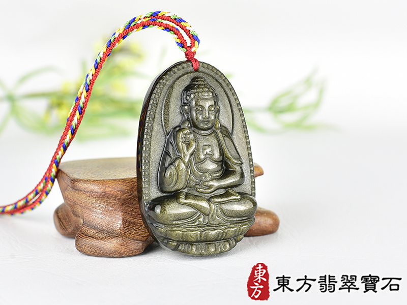 金曜石阿彌陀佛項鍊玉珮(阿彌陀佛:阿彌陀佛牌金曜石阿彌陀佛玉珮、金曜石阿彌陀佛玉墜)。金曜石阿彌陀佛,FD797。客製化訂做各種金曜石阿彌陀佛吊墜玉珮項鍊。★附東方翡翠寶石保證卡 2.jpg