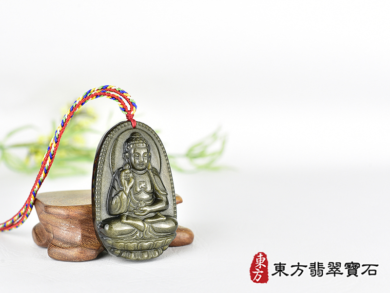 金曜石阿彌陀佛項鍊玉珮(阿彌陀佛:阿彌陀佛牌金曜石阿彌陀佛玉珮、金曜石阿彌陀佛玉墜)。金曜石阿彌陀佛,FD797。客製化訂做各種金曜石阿彌陀佛吊墜玉珮項鍊。★附東方翡翠寶石保證卡 4.jpg