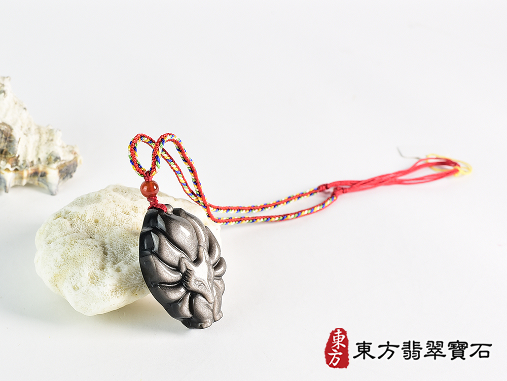 銀曜石九尾狐狸項鍊玉珮(九尾狐狸、招財、人緣、桃花,狐仙:九尾狐狸牌銀曜石九尾狐狸玉珮、銀曜石九尾狐狸玉墜、)。銀曜石九尾狐狸,FX083。客製化訂做各種銀曜石狐狸吊墜玉珮項鍊。★附東方翡翠寶石保證 4.jpg