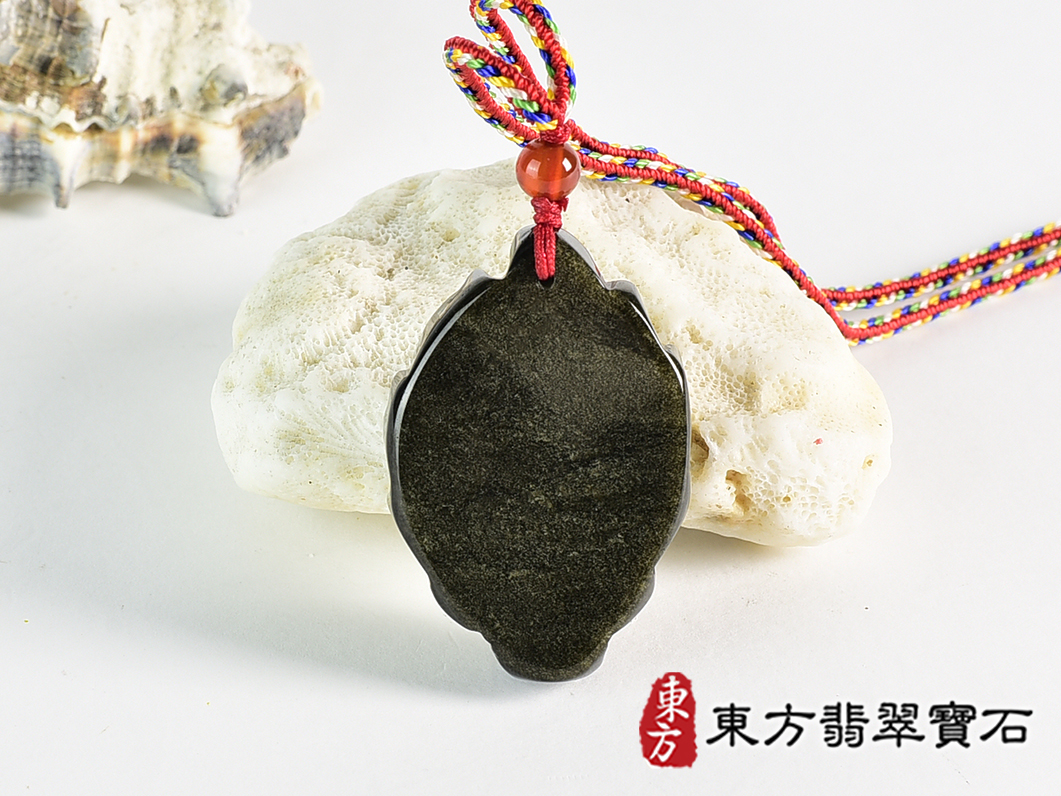 金曜石九尾狐狸項鍊玉珮(九尾狐狸、招財、人緣、桃花,狐仙:九尾狐狸牌金曜石九尾狐狸玉珮、金曜石九尾狐狸玉墜、)。金曜石九尾狐狸,FX084。客製化訂做各種金曜石狐狸吊墜玉珮項鍊。★附東方翡翠寶石保證 3.jpg