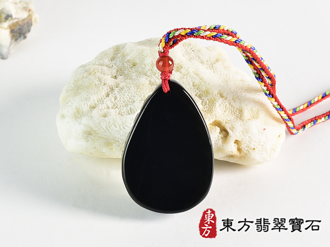 黑曜石九尾狐狸項鍊玉珮(九尾狐狸、招財、人緣、桃花,狐仙:九尾狐狸牌黑曜石九尾狐狸玉珮、黑曜石九尾狐狸玉墜、)。黑曜石九尾狐狸,FX091。客製化訂做各種黑曜石狐狸吊墜玉珮項鍊。★附東方翡翠寶石保證 3.jpg