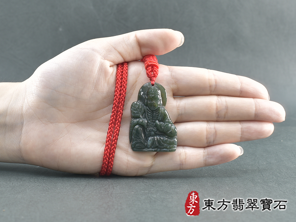 水草玉濟公項鍊玉珮(濟公:濟公牌水草玉濟公玉珮、水草玉濟公玉墜)。水草玉濟公,GG075。客製化訂做各種水草玉濟公吊墜玉珮項鍊。★附東方翡翠寶石保證卡 5.jpg