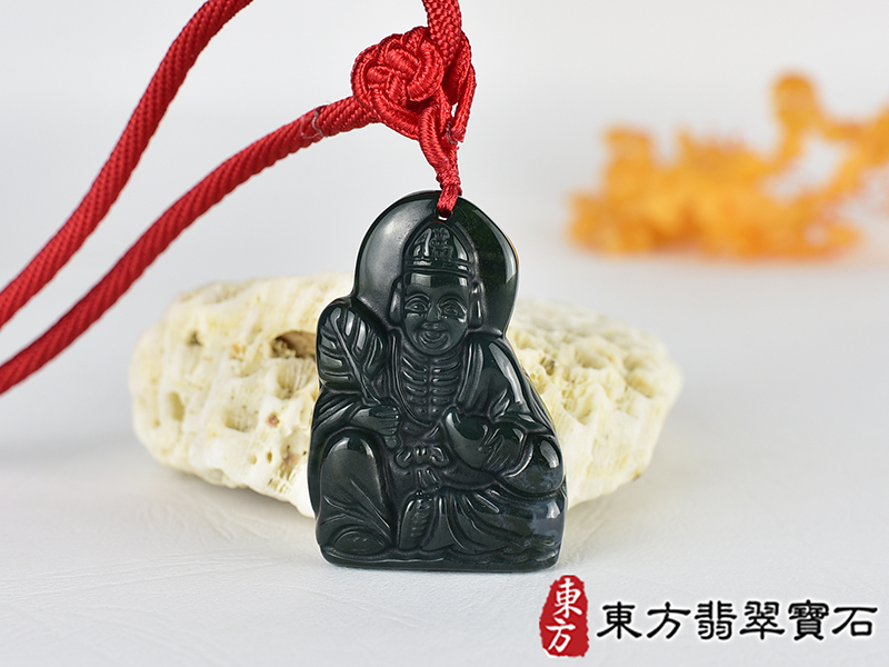 水草玉濟公項鍊玉珮(濟公:濟公牌水草玉濟公玉珮、水草玉濟公玉墜)。水草玉濟公,GG076。客製化訂做各種水草玉濟公吊墜玉珮項鍊。★附東方翡翠寶石保證卡 0.jpg