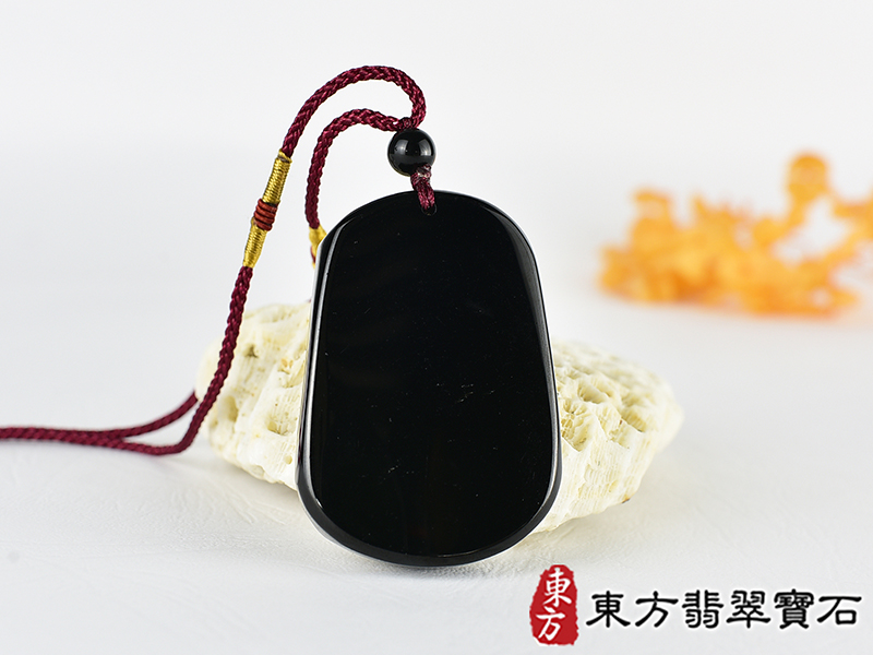 黑曜石羊項鍊玉珮(羊眉吐氣、洋洋如意:羊牌黑曜石羊玉珮、黑曜石羊玉墜、羊十二生肖項鍊)。黑曜石羊,GO078。客製化訂做各種黑曜石羊吊墜玉珮項鍊。★附東方翡翠寶石保證卡 3.jpg