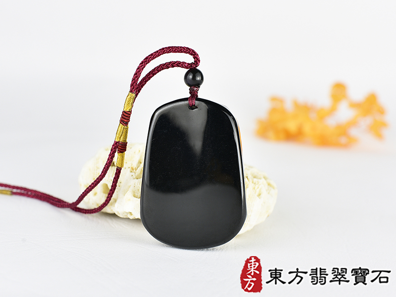 黑曜石羊項鍊玉珮(羊眉吐氣、洋洋如意:羊牌黑曜石羊玉珮、黑曜石羊玉墜、羊十二生肖項鍊)。黑曜石羊,GO079。客製化訂做各種黑曜石羊吊墜玉珮項鍊。★附東方翡翠寶石保證卡 3.jpg