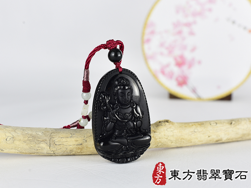 黑曜石大勢至菩薩項鍊玉珮(大勢至菩薩:大勢至菩薩牌黑曜石大勢至菩薩玉珮、黑曜石大勢至菩薩玉墜)。黑曜石大勢至菩薩GY2019。客製化訂做各種黑曜石大勢至菩薩吊墜玉珮項鍊。★附東方翡翠寶石保證卡 2.jpg