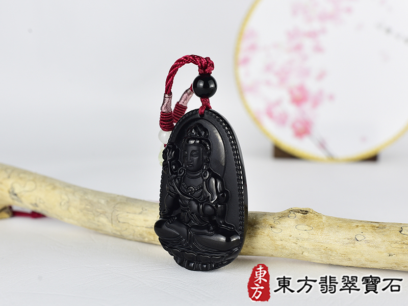 黑曜石大勢至菩薩項鍊玉珮(大勢至菩薩:大勢至菩薩牌黑曜石大勢至菩薩玉珮、黑曜石大勢至菩薩玉墜)。黑曜石大勢至菩薩GY2020。客製化訂做各種黑曜石大勢至菩薩吊墜玉珮項鍊。★附東方翡翠寶石保證卡 1.jpg