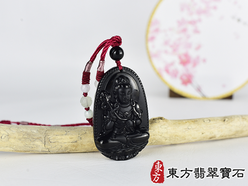 黑曜石大勢至菩薩項鍊玉珮(大勢至菩薩:大勢至菩薩牌黑曜石大勢至菩薩玉珮、黑曜石大勢至菩薩玉墜)。黑曜石大勢至菩薩GY2020。客製化訂做各種黑曜石大勢至菩薩吊墜玉珮項鍊。★附東方翡翠寶石保證卡 2.jpg