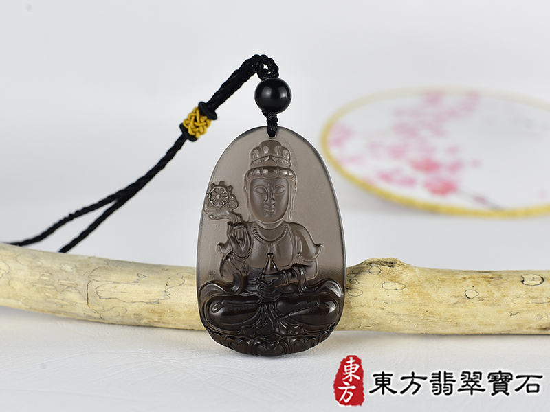 黑曜石如意輪菩薩項鍊玉珮(觀世音菩薩、如意輪觀音、法輪觀音:觀世音菩薩牌黑曜石觀世音菩薩玉珮、黑曜石觀世音菩薩玉墜)。黑曜石觀世音菩薩,GY2035。客製化訂做各種黑曜石觀世音菩薩吊墜玉珮項鍊。★附東方翡翠寶 0.jpg