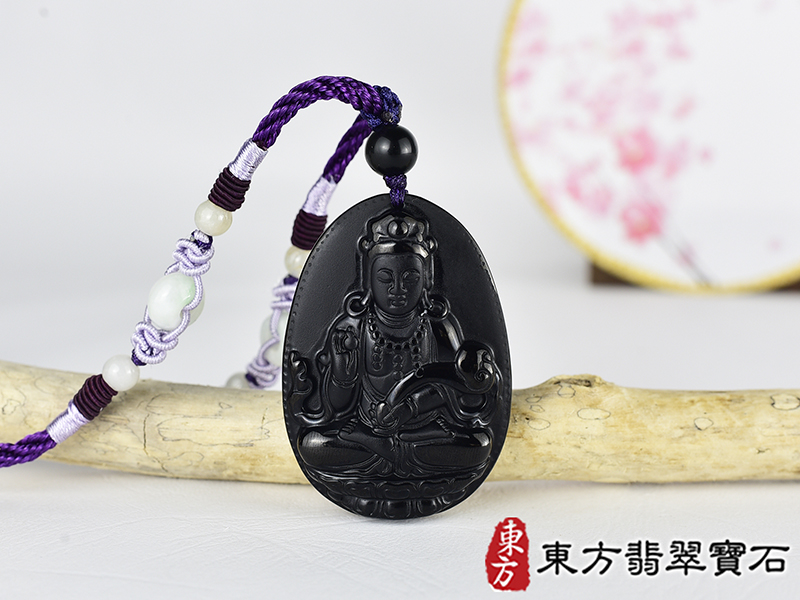 黑曜石如意菩薩項鍊玉珮(觀世音菩薩、如意觀音:觀世音菩薩牌黑曜石觀世音菩薩玉珮、黑曜石觀世音菩薩玉墜)。黑曜石觀世音菩薩,GY2041。客製化訂做各種黑曜石觀世音菩薩吊墜玉珮項鍊。★附東方翡翠寶 0.jpg