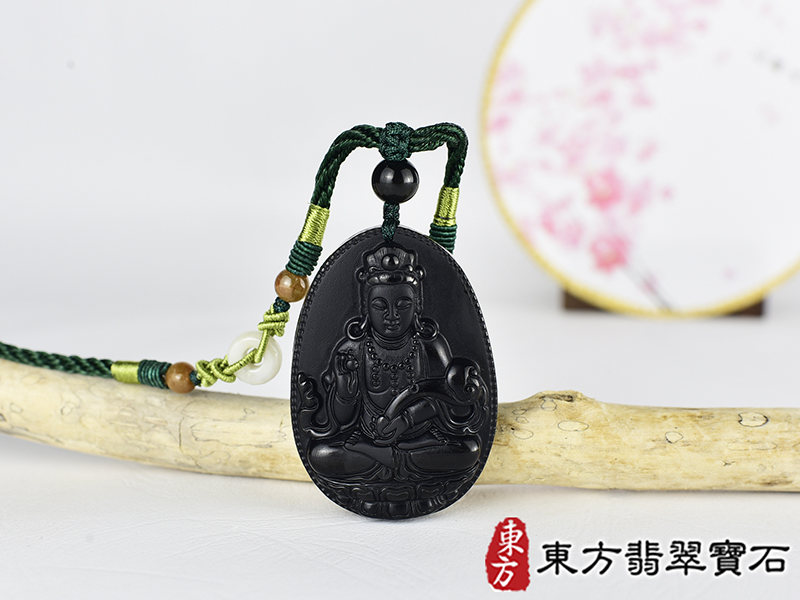 黑曜石如意菩薩項鍊玉珮(觀世音菩薩、如意觀音:觀世音菩薩牌黑曜石觀世音菩薩玉珮、黑曜石觀世音菩薩玉墜)。黑曜石觀世音菩薩,GY2042。客製化訂做各種黑曜石觀世音菩薩吊墜玉珮項鍊。★附東方翡翠寶 0.jpg