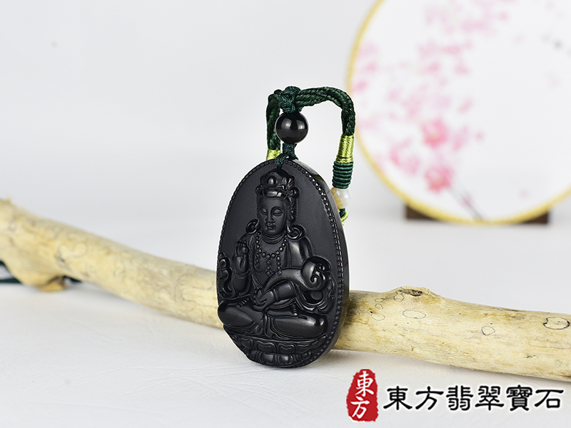黑曜石如意菩薩項鍊玉珮(觀世音菩薩、如意觀音:觀世音菩薩牌黑曜石觀世音菩薩玉珮、黑曜石觀世音菩薩玉墜)。黑曜石觀世音菩薩,GY2042。客製化訂做各種黑曜石觀世音菩薩吊墜玉珮項鍊。★附東方翡翠寶 1.jpg