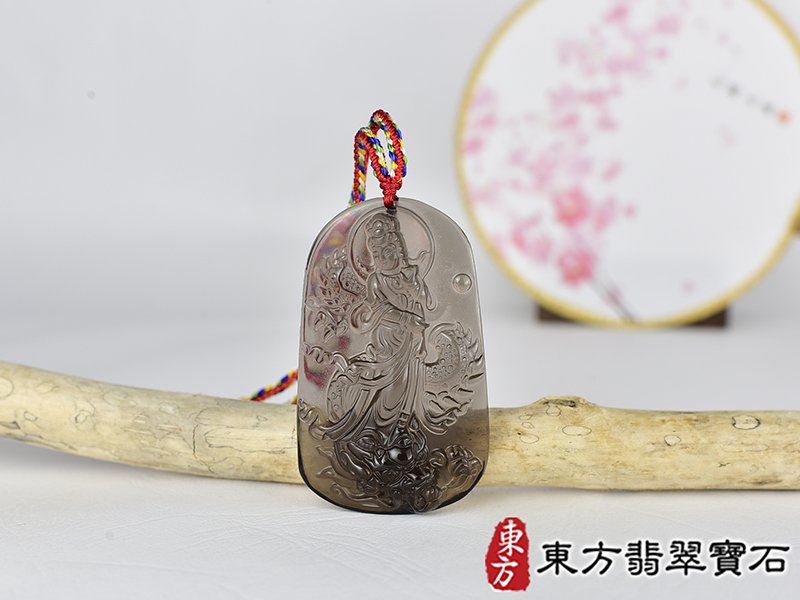 黑曜石乘龍觀音項鍊玉珮(乘龍觀音:乘龍觀音牌黑曜石乘龍觀音玉珮、黑曜石乘龍觀音玉墜)。黑曜石乘龍觀音GY2078。客製化訂做各種黑曜石乘龍觀音吊墜玉珮項鍊。★附東方翡翠寶石保證卡 0.jpg