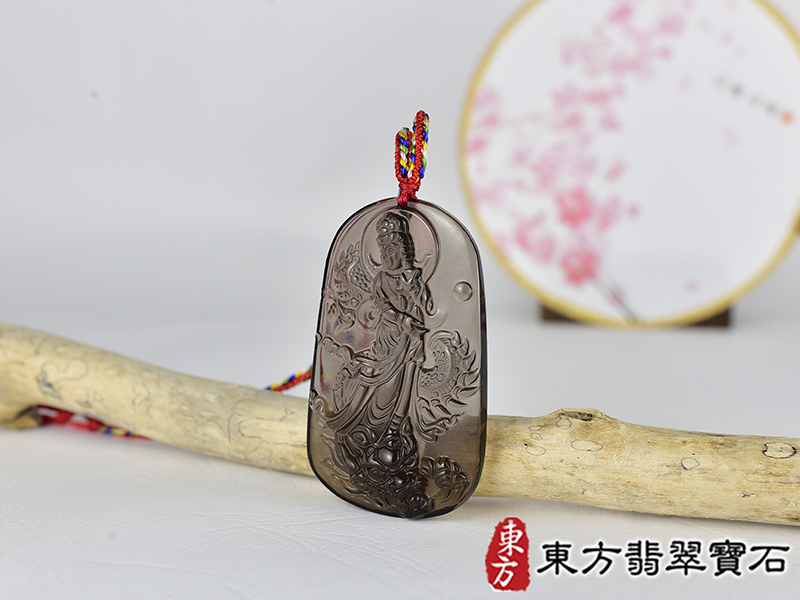 黑曜石乘龍觀音項鍊玉珮(乘龍觀音:乘龍觀音牌黑曜石乘龍觀音玉珮、黑曜石乘龍觀音玉墜)。黑曜石乘龍觀音GY2078。客製化訂做各種黑曜石乘龍觀音吊墜玉珮項鍊。★附東方翡翠寶石保證卡 1.jpg