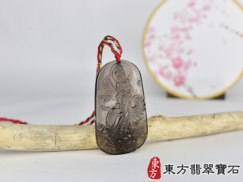 黑曜石乘龍觀音項鍊玉珮(乘龍觀音:乘龍觀音牌黑曜石乘龍觀音玉珮、黑曜石乘龍觀音玉墜)。黑曜石乘龍觀音GY2078。客製化訂做各種黑曜石乘龍觀音吊墜玉珮項鍊。★附東方翡翠寶石保證卡 2.jpg