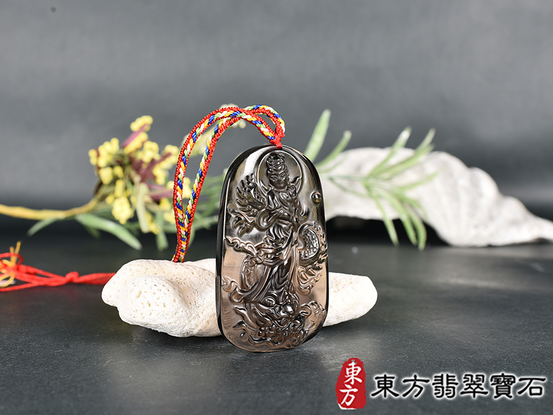 黑曜石乘龍觀音項鍊玉珮(乘龍觀音:乘龍觀音牌黑曜石乘龍觀音玉珮、黑曜石乘龍觀音玉墜)。黑曜石乘龍觀音GY2079。客製化訂做各種黑曜石乘龍觀音吊墜玉珮項鍊。★附東方翡翠寶石保證卡 2.jpg