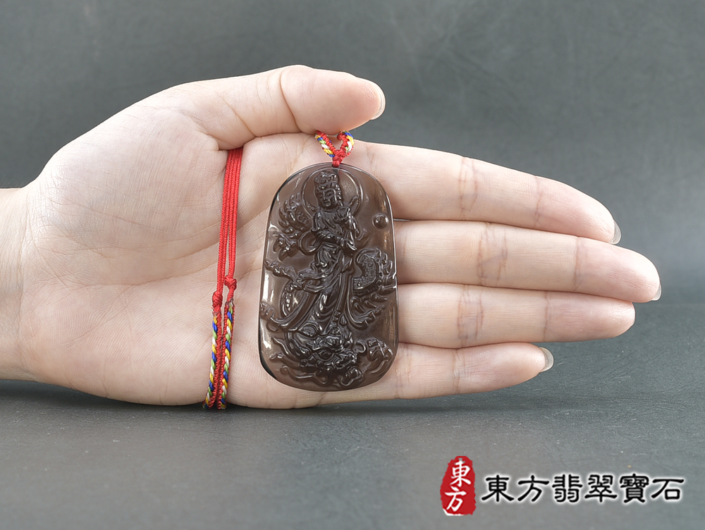 黑曜石乘龍觀音項鍊玉珮(乘龍觀音:乘龍觀音牌黑曜石乘龍觀音玉珮、黑曜石乘龍觀音玉墜)。黑曜石乘龍觀音GY2079。客製化訂做各種黑曜石乘龍觀音吊墜玉珮項鍊。★附東方翡翠寶石保證卡 5.jpg