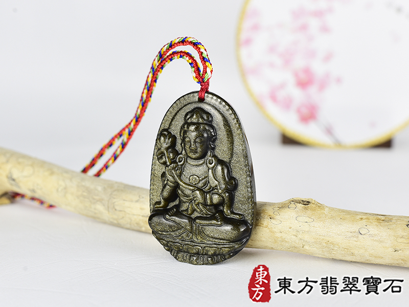 金曜石大勢至菩薩項鍊玉珮(大勢至菩薩:大勢至菩薩牌金曜石大勢至菩薩玉珮、金曜石大勢至菩薩玉墜)。金曜石大勢至菩薩GY2133。客製化訂做各種金曜石大勢至菩薩吊墜玉珮項鍊。★附東方翡翠寶石保證卡 1.jpg