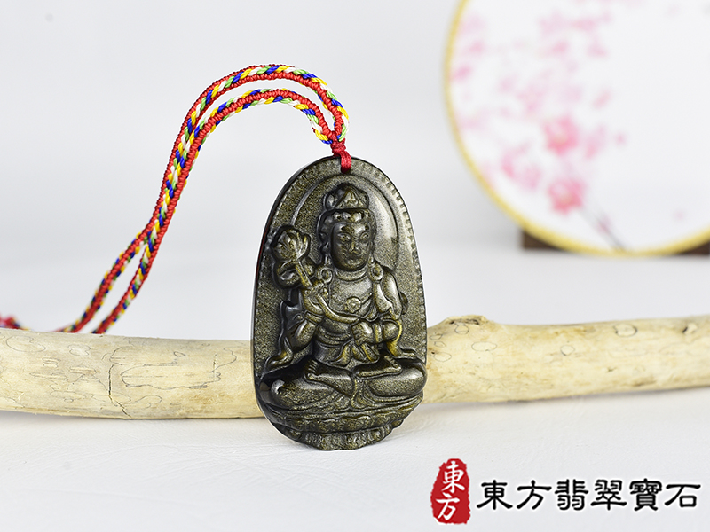 金曜石大勢至菩薩項鍊玉珮(大勢至菩薩:大勢至菩薩牌金曜石大勢至菩薩玉珮、金曜石大勢至菩薩玉墜)。金曜石大勢至菩薩GY2133。客製化訂做各種金曜石大勢至菩薩吊墜玉珮項鍊。★附東方翡翠寶石保證卡 2.jpg