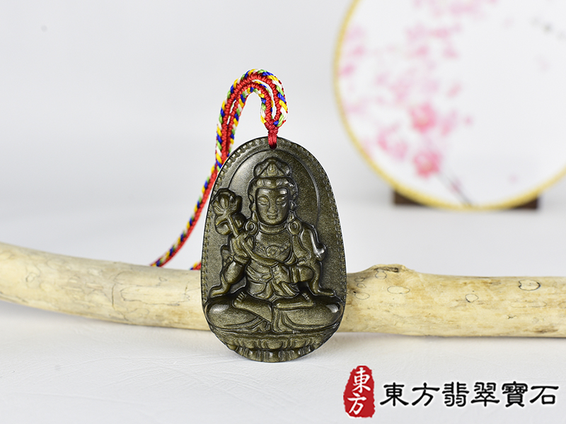 金曜石大勢至菩薩項鍊玉珮(大勢至菩薩:大勢至菩薩牌金曜石大勢至菩薩玉珮、金曜石大勢至菩薩玉墜)。金曜石大勢至菩薩GY2134。客製化訂做各種金曜石大勢至菩薩吊墜玉珮項鍊。★附東方翡翠寶石保證卡 0.jpg