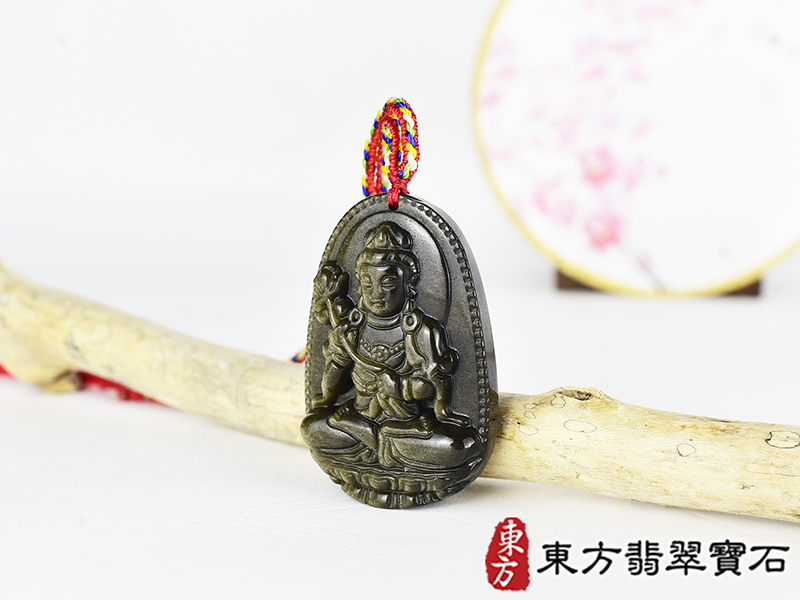 金曜石大勢至菩薩項鍊玉珮(大勢至菩薩:大勢至菩薩牌金曜石大勢至菩薩玉珮、金曜石大勢至菩薩玉墜)。金曜石大勢至菩薩GY2134。客製化訂做各種金曜石大勢至菩薩吊墜玉珮項鍊。★附東方翡翠寶石保證卡 1.jpg