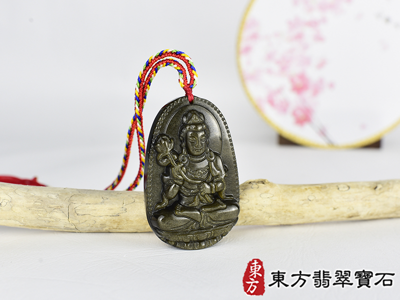 金曜石大勢至菩薩項鍊玉珮(大勢至菩薩:大勢至菩薩牌金曜石大勢至菩薩玉珮、金曜石大勢至菩薩玉墜)。金曜石大勢至菩薩GY2134。客製化訂做各種金曜石大勢至菩薩吊墜玉珮項鍊。★附東方翡翠寶石保證卡 2.jpg