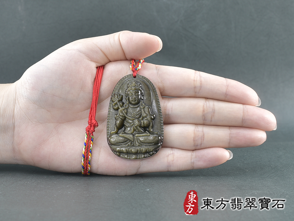 金曜石大勢至菩薩項鍊玉珮(大勢至菩薩:大勢至菩薩牌金曜石大勢至菩薩玉珮、金曜石大勢至菩薩玉墜)。金曜石大勢至菩薩GY2134。客製化訂做各種金曜石大勢至菩薩吊墜玉珮項鍊。★附東方翡翠寶石保證卡 5.jpg