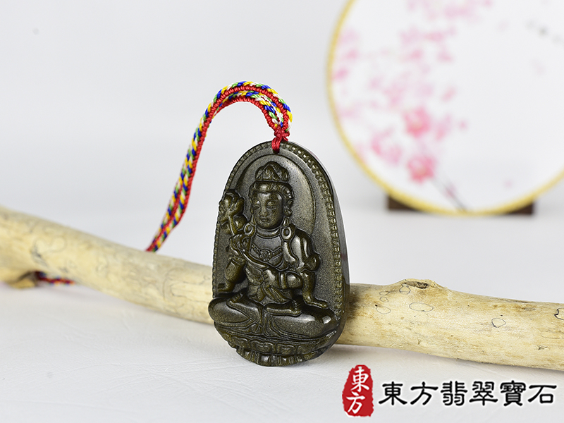 金曜石大勢至菩薩項鍊玉珮(大勢至菩薩:大勢至菩薩牌金曜石大勢至菩薩玉珮、金曜石大勢至菩薩玉墜)。金曜石大勢至菩薩GY2135。客製化訂做各種金曜石大勢至菩薩吊墜玉珮項鍊。★附東方翡翠寶石保證卡 1.jpg