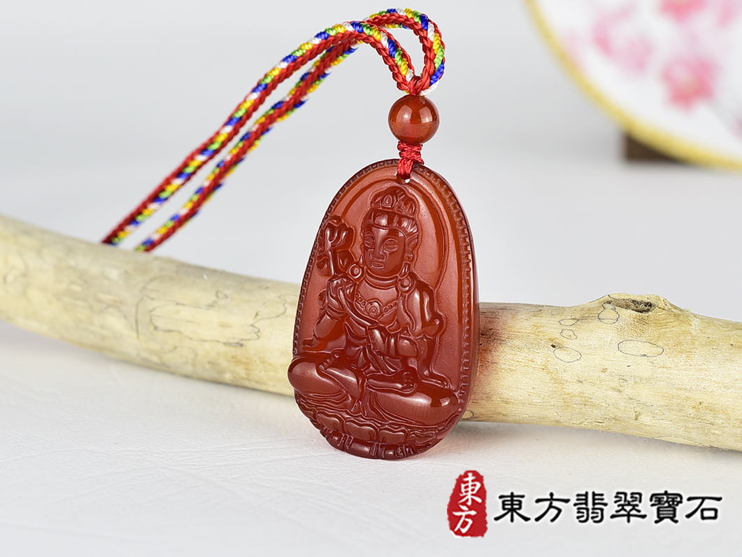 紅瑪瑙大勢至菩薩項鍊玉珮(大勢至菩薩:大勢至菩薩牌紅瑪瑙大勢至菩薩玉珮、紅瑪瑙大勢至菩薩玉墜)。紅瑪瑙大勢至菩薩GY2147。客製化訂做各種紅瑪瑙大勢至菩薩吊墜玉珮項鍊。★附東方翡翠寶石保證卡 1.jpg