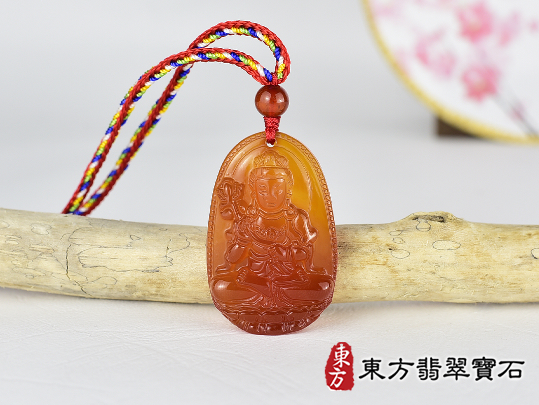 紅瑪瑙大勢至菩薩項鍊玉珮(大勢至菩薩:大勢至菩薩牌紅瑪瑙大勢至菩薩玉珮、紅瑪瑙大勢至菩薩玉墜)。紅瑪瑙大勢至菩薩GY2149。客製化訂做各種紅瑪瑙大勢至菩薩吊墜玉珮項鍊。★附東方翡翠寶石保證卡 0.jpg