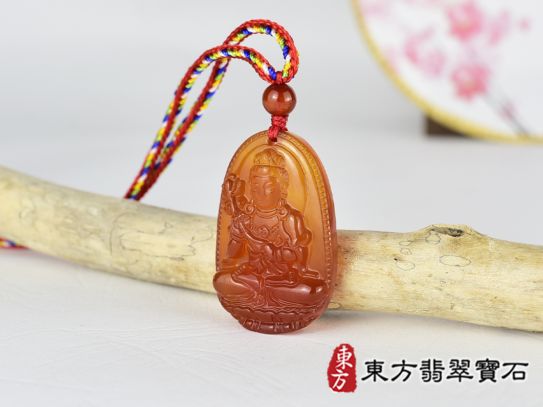 紅瑪瑙大勢至菩薩項鍊玉珮(大勢至菩薩:大勢至菩薩牌紅瑪瑙大勢至菩薩玉珮、紅瑪瑙大勢至菩薩玉墜)。紅瑪瑙大勢至菩薩GY2149。客製化訂做各種紅瑪瑙大勢至菩薩吊墜玉珮項鍊。★附東方翡翠寶石保證卡 1.jpg