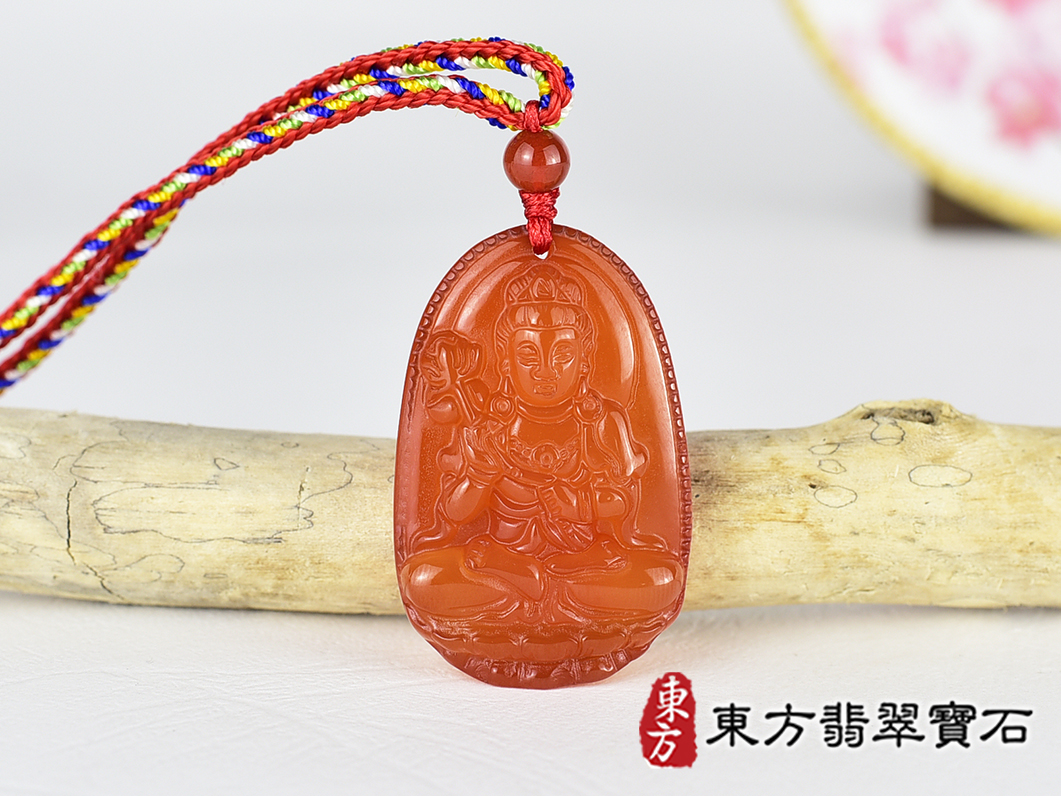 紅瑪瑙大勢至菩薩項鍊玉珮(大勢至菩薩:大勢至菩薩牌紅瑪瑙大勢至菩薩玉珮、紅瑪瑙大勢至菩薩玉墜)。紅瑪瑙大勢至菩薩GY2150。客製化訂做各種紅瑪瑙大勢至菩薩吊墜玉珮項鍊。★附東方翡翠寶石保證卡 0.jpg