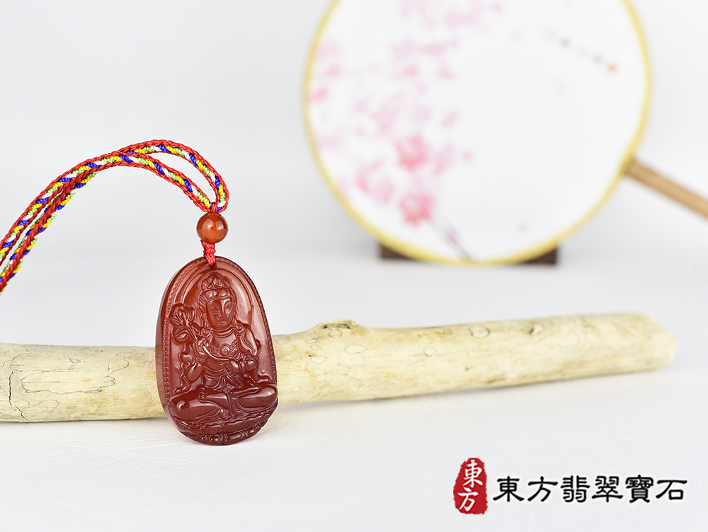 紅瑪瑙大勢至菩薩項鍊玉珮(大勢至菩薩:大勢至菩薩牌紅瑪瑙大勢至菩薩玉珮、紅瑪瑙大勢至菩薩玉墜)。紅瑪瑙大勢至菩薩GY2151。客製化訂做各種紅瑪瑙大勢至菩薩吊墜玉珮項鍊。★附東方翡翠寶石保證卡 4.jpg