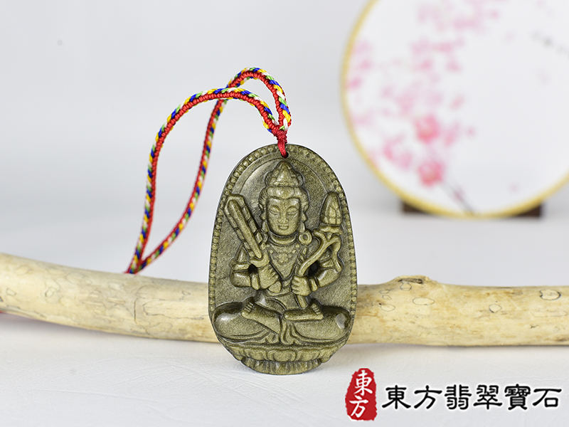 金曜石虛空藏菩薩項鍊玉珮(虛空藏菩薩:虛空藏菩薩牌金曜石虛空藏菩薩玉珮、金曜石虛空藏菩薩玉墜)金曜石虛空藏菩薩,GY2151。客製化訂做各種金曜石虛空藏菩薩吊墜玉珮項鍊。★附東方翡翠寶石保證卡 0.jpg