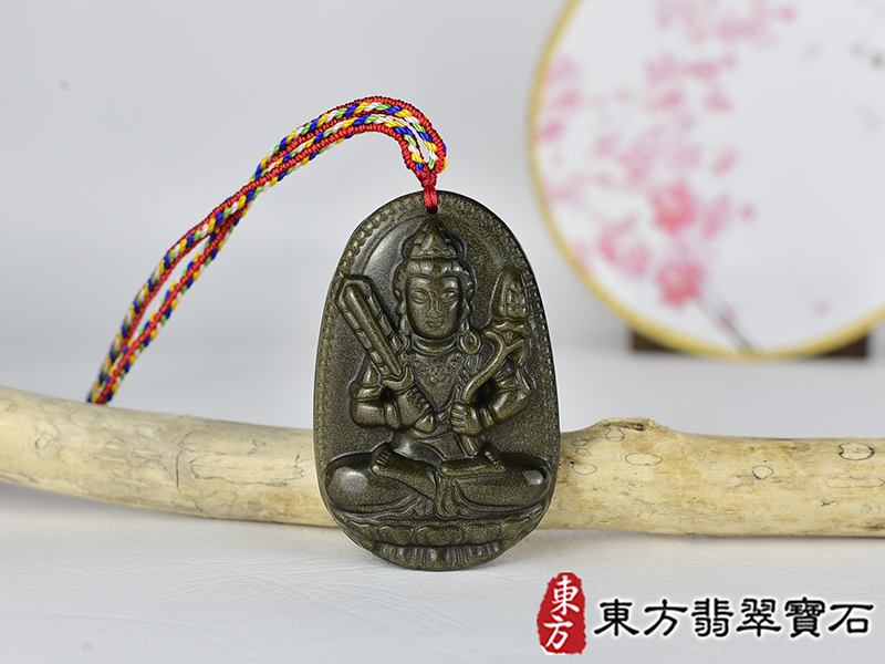 金曜石虛空藏菩薩項鍊玉珮(虛空藏菩薩:虛空藏菩薩牌金曜石虛空藏菩薩玉珮、金曜石虛空藏菩薩玉墜)金曜石虛空藏菩薩,GY2153。客製化訂做各種金曜石虛空藏菩薩吊墜玉珮項鍊。★附東方翡翠寶石保證卡 0.jpg