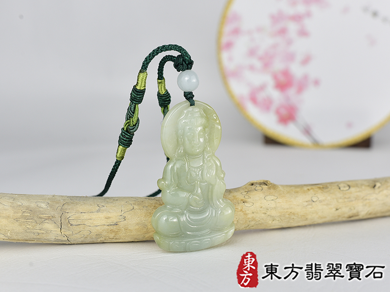 翡翠寶瓶觀音項鍊玉珮(觀世音菩薩:觀音牌A貨翡翠觀音玉珮、緬甸玉觀世音菩薩玉墜)。糯種翡翠觀音,GY2175。客製化訂做各種翡翠觀音吊墜玉珮項鍊。★附A貨翡翠雙證書 2.jpg
