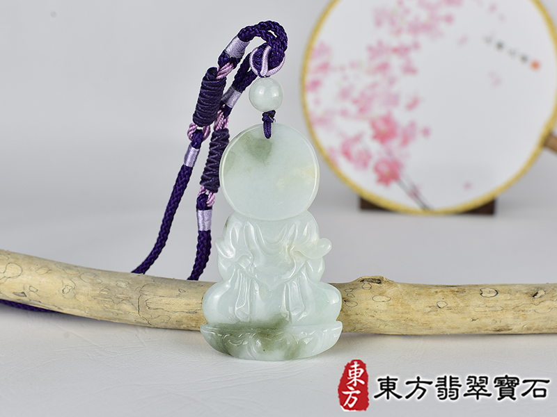 翡翠寶瓶觀音項鍊玉珮(觀世音菩薩:觀音牌A貨翡翠觀音玉珮、緬甸玉觀世音菩薩玉墜)。糯種翡翠觀音,GY2177。客製化訂做各種翡翠觀音吊墜玉珮項鍊。★附A貨翡翠雙證書 3.jpg