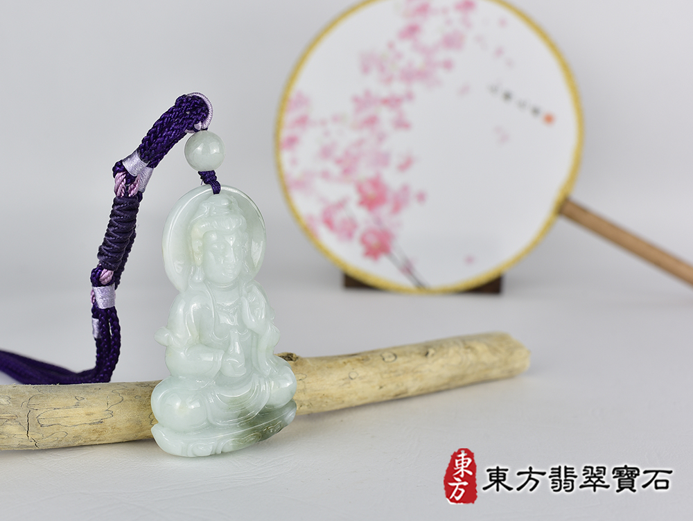 翡翠寶瓶觀音項鍊玉珮(觀世音菩薩:觀音牌A貨翡翠觀音玉珮、緬甸玉觀世音菩薩玉墜)。糯種翡翠觀音,GY2177。客製化訂做各種翡翠觀音吊墜玉珮項鍊。★附A貨翡翠雙證書 4.jpg
