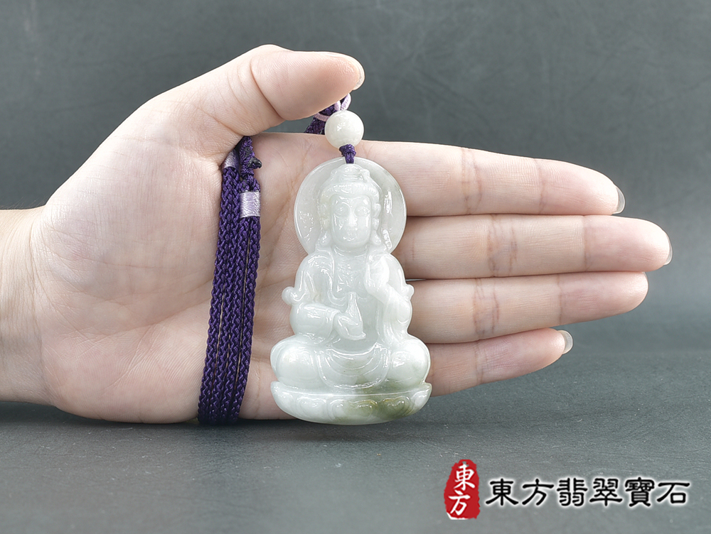 翡翠寶瓶觀音項鍊玉珮(觀世音菩薩:觀音牌A貨翡翠觀音玉珮、緬甸玉觀世音菩薩玉墜)。糯種翡翠觀音,GY2177。客製化訂做各種翡翠觀音吊墜玉珮項鍊。★附A貨翡翠雙證書 5.jpg