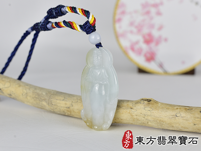 翡翠寶瓶觀音項鍊玉珮(觀世音菩薩:觀音牌A貨翡翠觀音玉珮、緬甸玉觀世音菩薩玉墜)。糯種翡翠觀音,GY2180。客製化訂做各種翡翠觀音吊墜玉珮項鍊。★附A貨翡翠雙證書 1.jpg