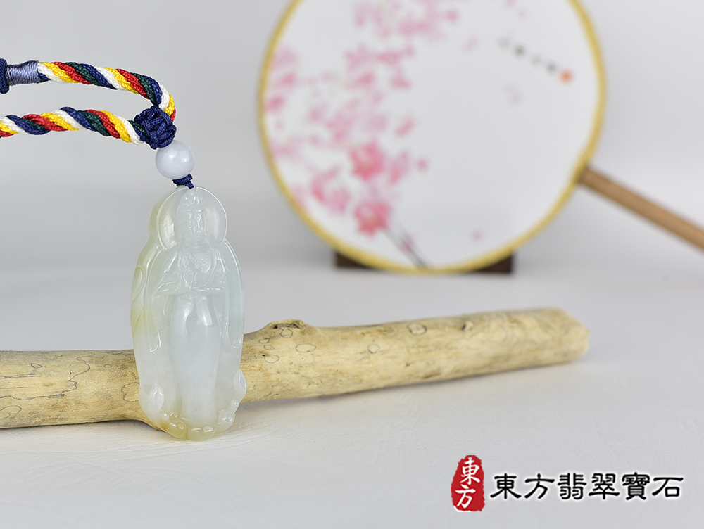 翡翠寶瓶觀音項鍊玉珮(觀世音菩薩:觀音牌A貨翡翠觀音玉珮、緬甸玉觀世音菩薩玉墜)。糯種翡翠觀音,GY2180。客製化訂做各種翡翠觀音吊墜玉珮項鍊。★附A貨翡翠雙證書 4.jpg
