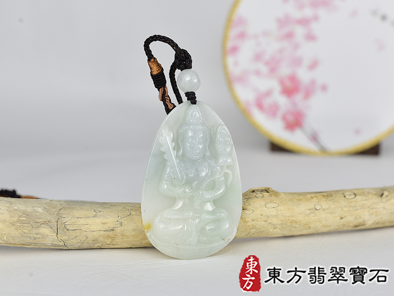 翡翠虛空藏菩薩項鍊玉珮(觀世音菩薩:觀音牌A貨翡翠觀音玉珮、緬甸玉虛空藏菩薩玉墜)。糯種翡翠觀音,GY2181。客製化訂做各種翡翠觀音吊墜玉珮項鍊。★附A貨翡翠雙證書 2.jpg