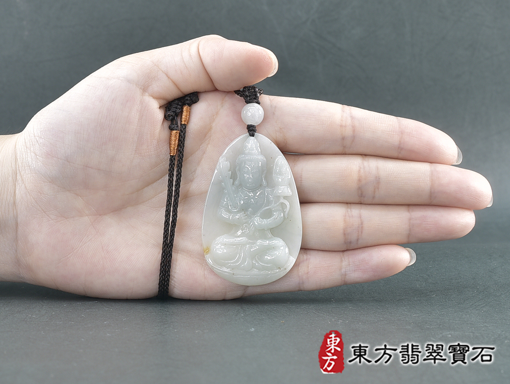 翡翠虛空藏菩薩項鍊玉珮(觀世音菩薩:觀音牌A貨翡翠觀音玉珮、緬甸玉虛空藏菩薩玉墜)。糯種翡翠觀音,GY2181。客製化訂做各種翡翠觀音吊墜玉珮項鍊。★附A貨翡翠雙證書 5.jpg