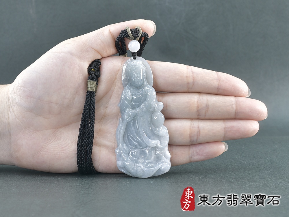 翡翠觀音項鍊玉珮(觀世音菩薩、魚籃觀音:觀音牌A貨翡翠觀音玉珮、緬甸玉觀世音菩薩玉墜)。細豆種翡翠觀音,GY2187。客製化訂做各種翡翠觀音吊墜玉珮項鍊。★附A貨翡翠雙證書 5.jpg