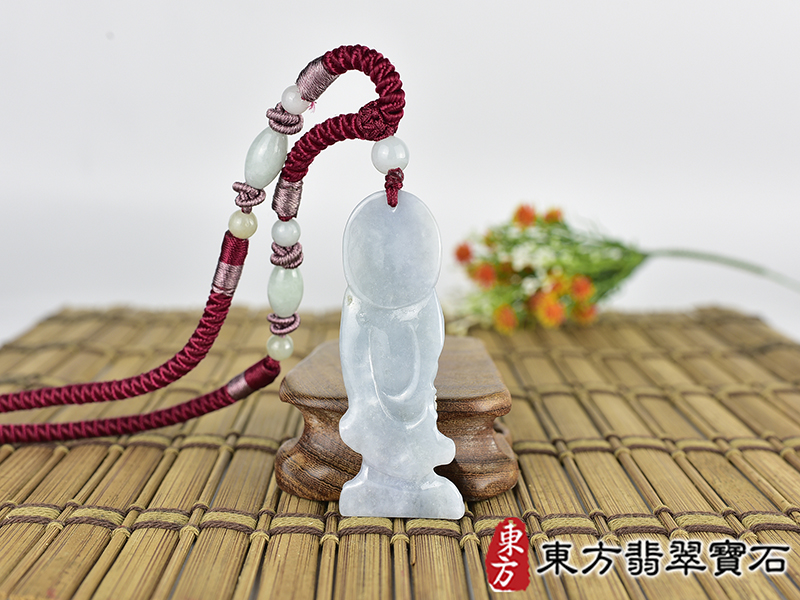 翡翠如意觀音項鍊玉珮(觀世音菩薩:如意觀音牌翡翠觀音玉珮、翡翠如意觀音玉墜)。糯種如意觀音,GY2188。客製化訂做各種翡翠如意觀音吊墜玉珮項鍊。★附東方翡翠寶石保證卡 3.jpg