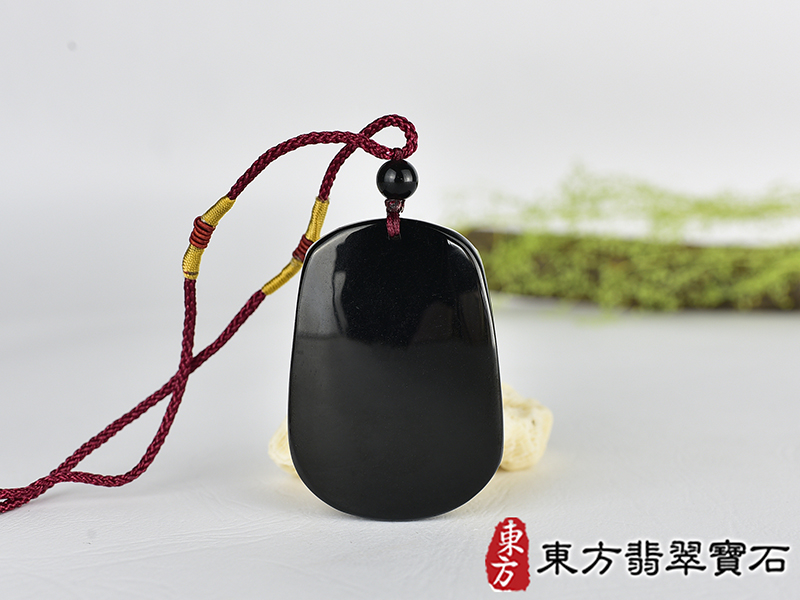 黑曜石猴項鍊玉珮(吉祥如意:猴牌黑曜石猴玉珮、黑曜石猴玉墜、猴十二生肖項鍊)。全黑黑曜石猴,HW102。客製化訂做各種黑曜石猴吊墜玉珮項鍊。★附東方翡翠寶石保證卡 3.jpg