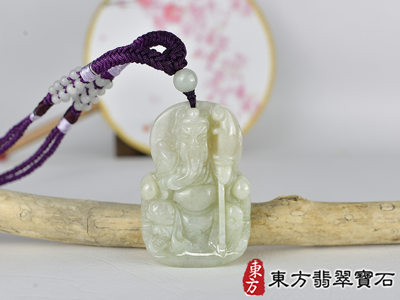 翡翠關公項鍊玉珮(關聖帝君:關公牌A貨翡翠關公玉珮、緬甸玉關公玉墜)。關公,KG685。客製化訂做各種翡翠關公吊墜玉珮項鍊。★附A貨翡翠雙證書 0.jpg